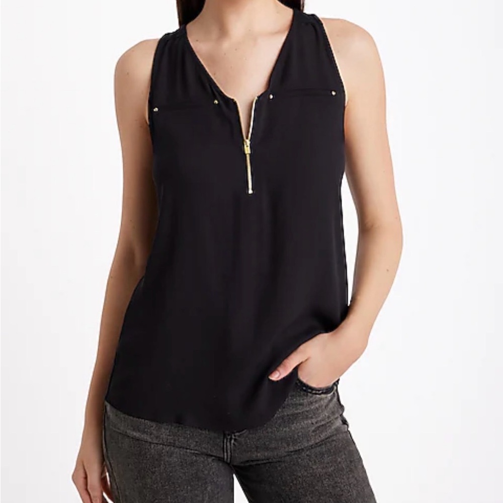 Express Women's Black V-Neck Blouse
